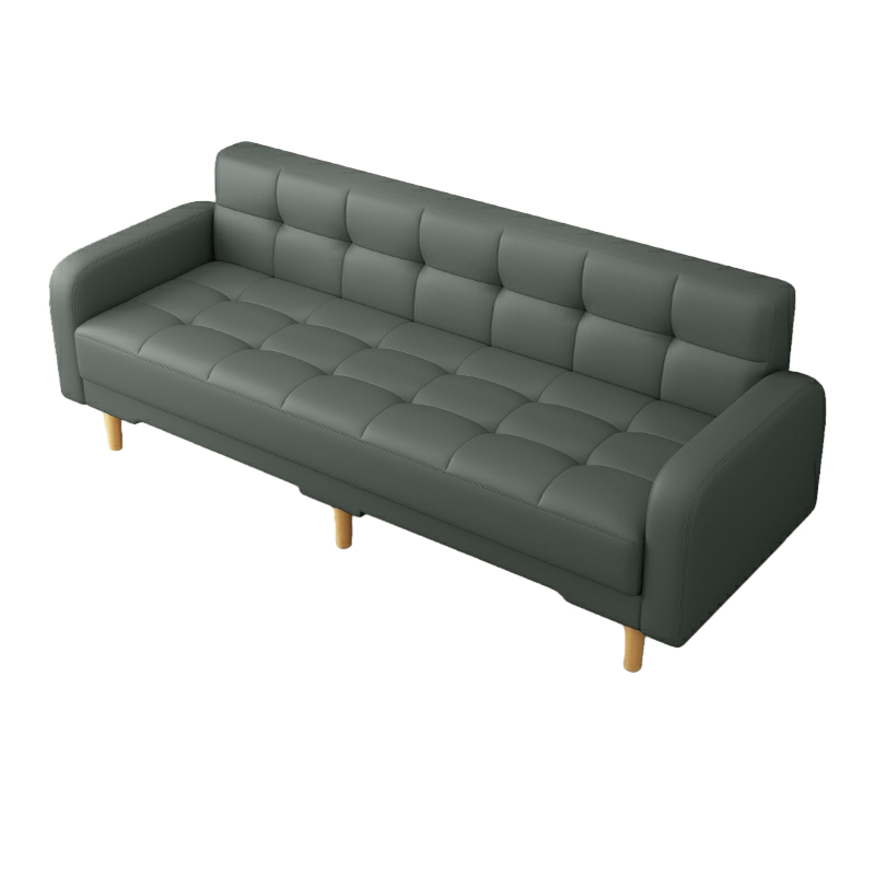 Square Arm Foldable Convertible Sofa with Biscuit Back for Living Spaces - image 11