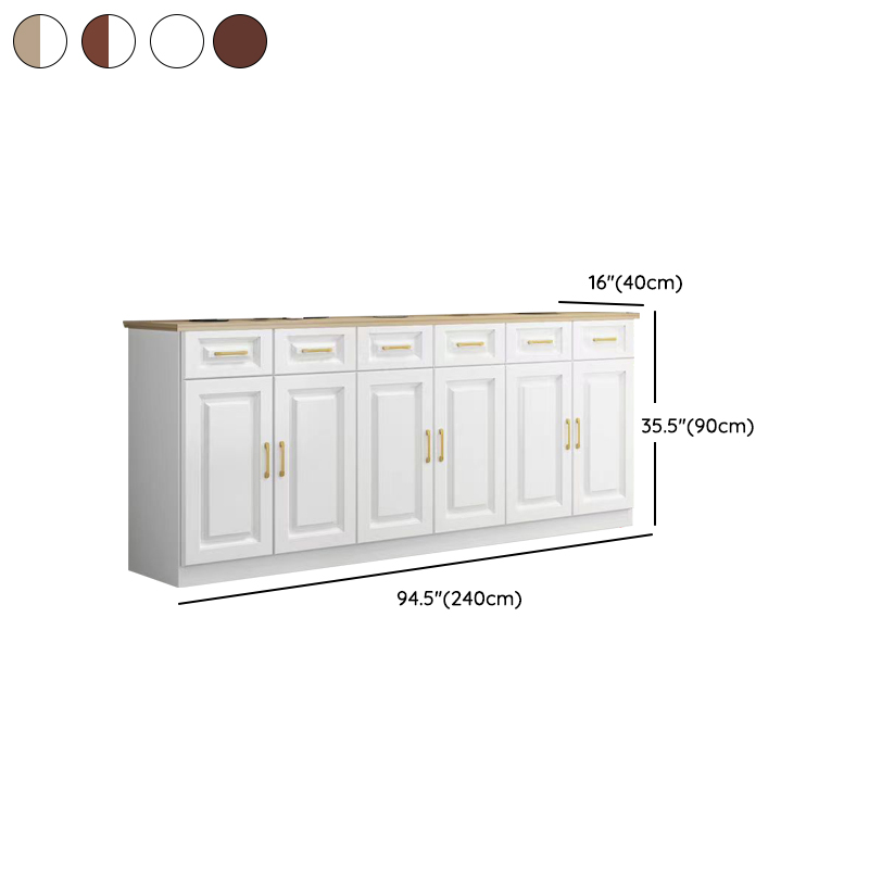 Standard/Narrow Sideboard in Timber with Drawers, 5 Doors/3 Doors/2 Doors, 2 Shelves/3 Shelves/One Internal Shelf and 5 Drawers/4 Drawers/3 Drawers in a Trendy Style - image 17