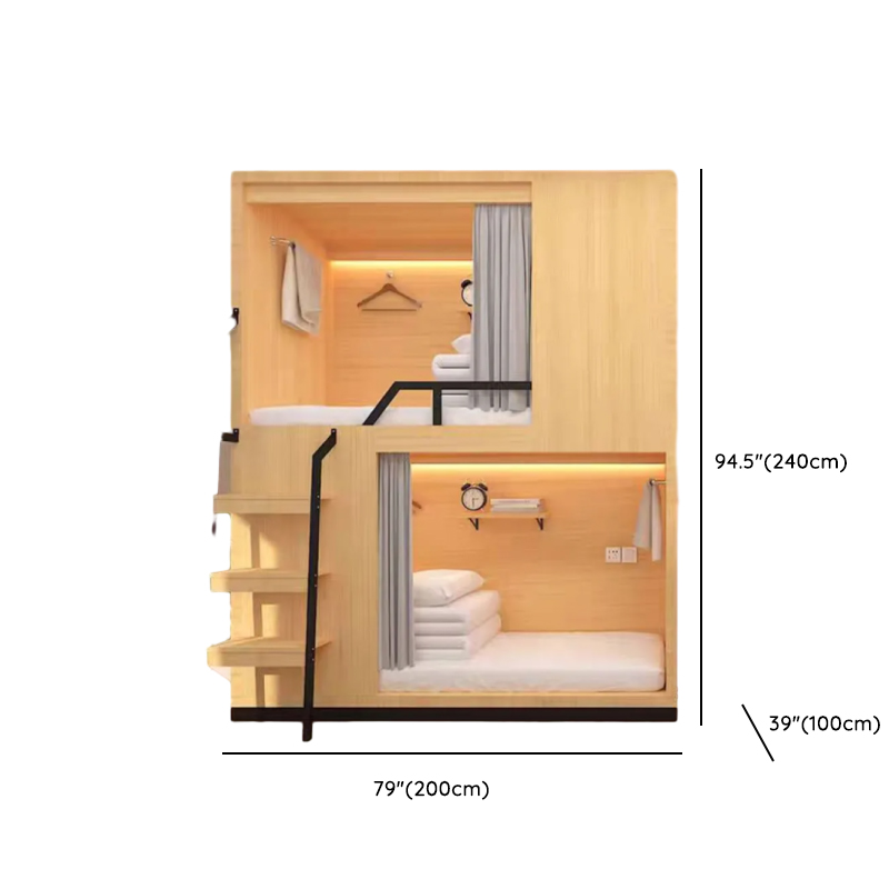 Minimalist High Bed Frame with Mattress and Guard Rail - image 12