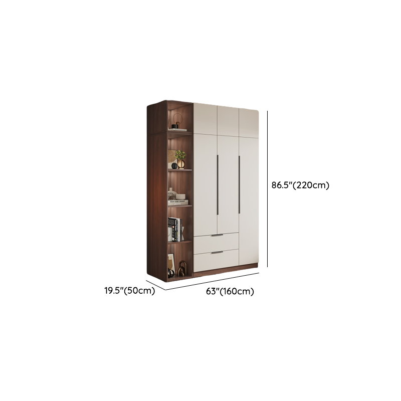 White Modish Manufactured Wood Independent Armoire Cabinet with Soft Close Drawer, Soft Close Door, and Interior Shelves - image 14