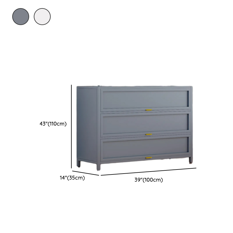 Casual Iron Desk Combo Dresser with Multiple Cabinets and Interior Shelves Options - image 13