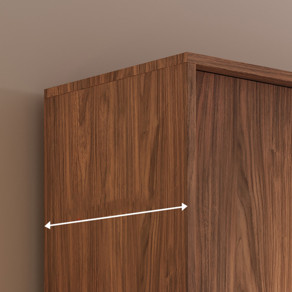 Modern Freestanding Wardrobe Brown Wood Wardrobe Armoire with Drawers - image 6