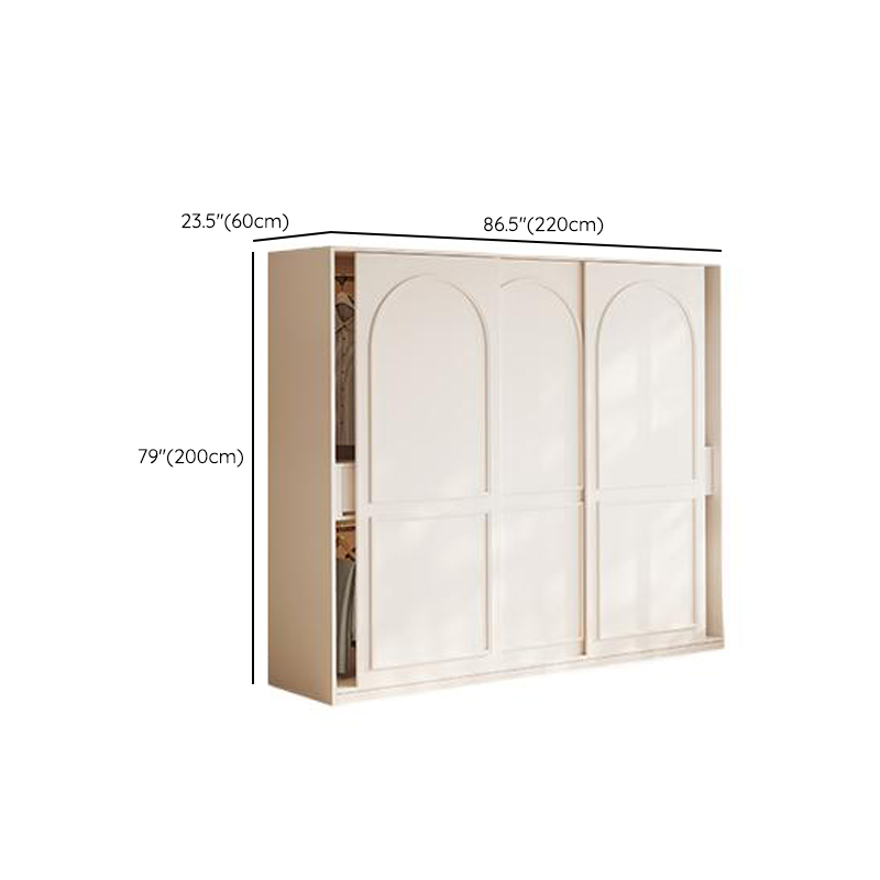 Casual White Wooden Wardrobe with 5 Drawers/4 Drawers/2 Drawers, Interior Shelves & Hanging Rod - image 9