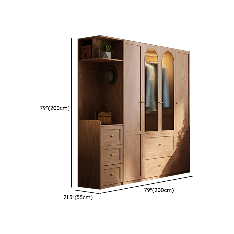 Trendy Unfinished Color Engineered Wood Unattached Armoire Cabinet - image 18