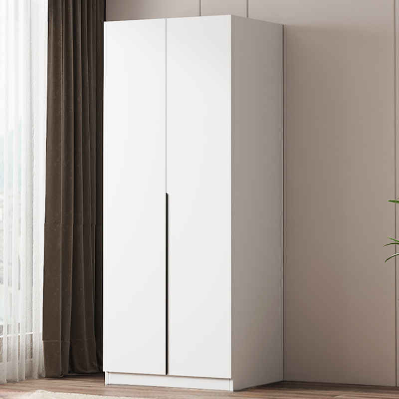 Minimalist Laminate Independent Wardrobe Closet with Soft Close Door, Interior Shelves, and Clothing Rod