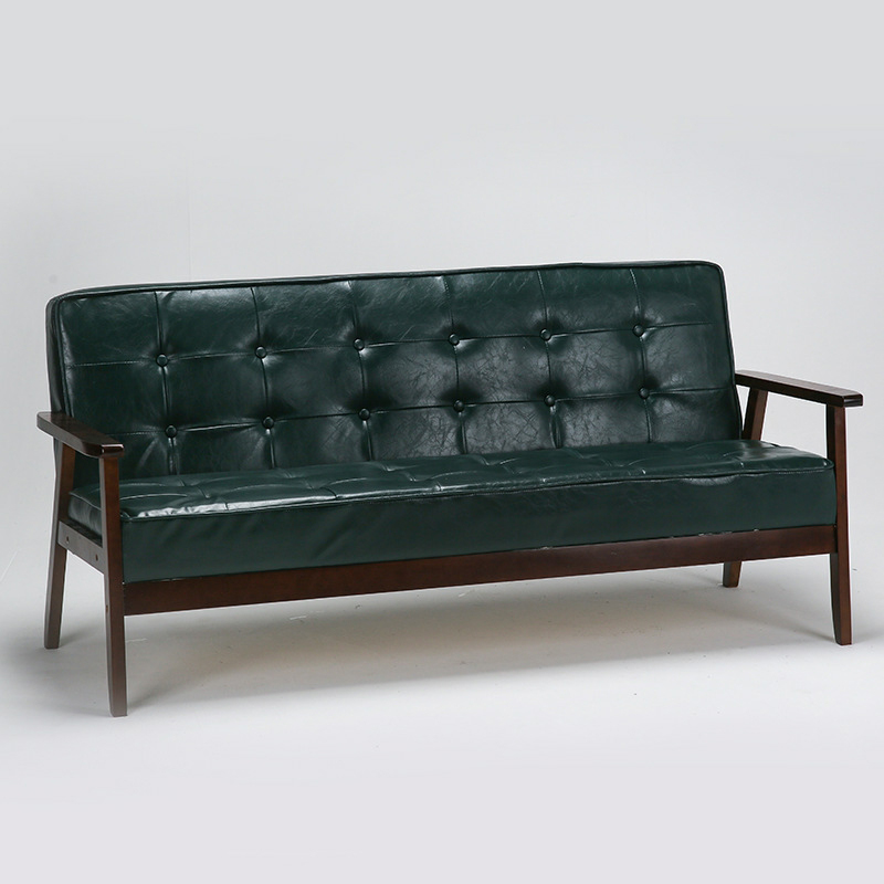 Modern Wood Frame Tufted Back Sofa with Cotton Seat Sleek and Stylish Seating - image 5