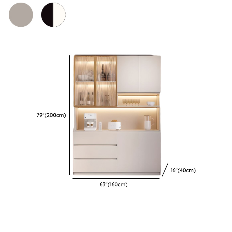 Trendy Sideboard with 3 Drawers, Cupboard, Wide/Standard/Narrow Sizes, 2/1 Shelves, Cabinets, and Glass-panel Door - image 59