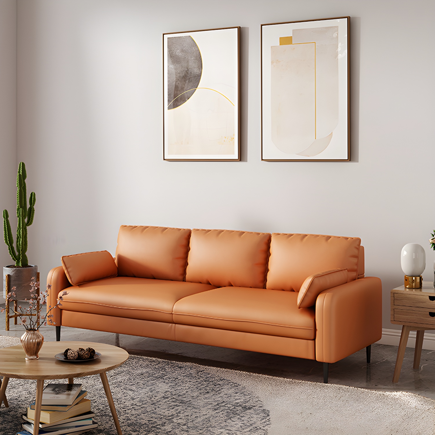 Modern Pillow Back Sofa with Storage Not Included for 35-40 Women - image 17