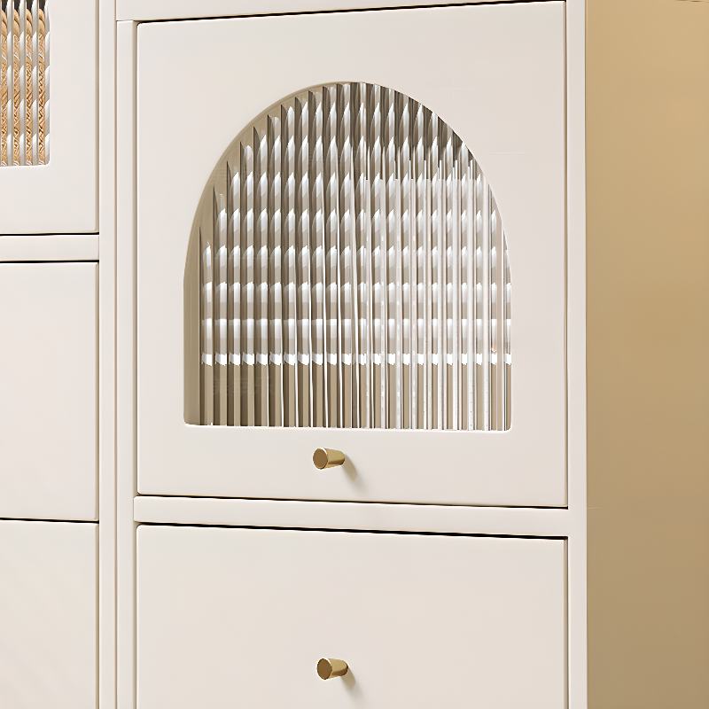 Chalk Contemporary Raw Wood Combo Dresser for Sleeping Quarters with 4 Drawers/3 Drawers Hutch Vertical - image 5