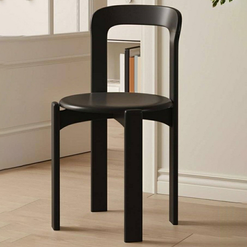Solid Wood Armless Dining Chair with Open Back for Living Room - image 7