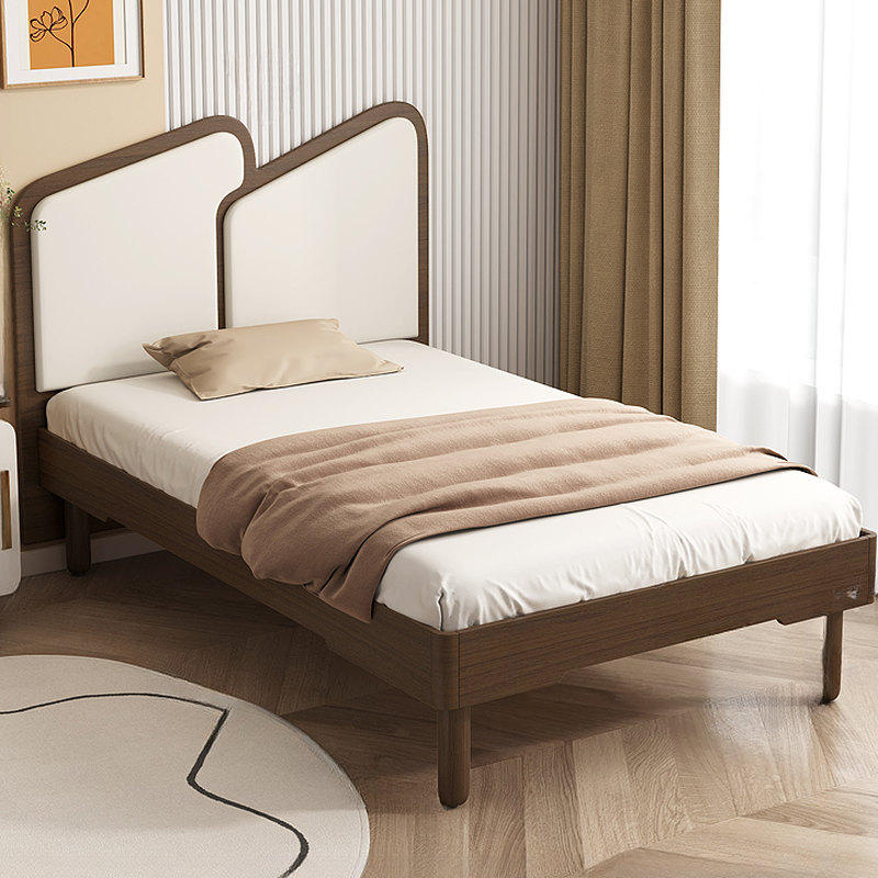 Contemporary Storage Included Panel Bed with Leg and Natural Wood Slat for Bedroom - image 3
