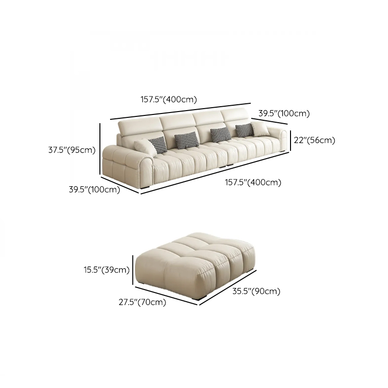 L-Shape/Straight Reversible/Horizontal Concealed Support Sofa Recliner/Sofa with Round Arm & Pine Frame - image 13