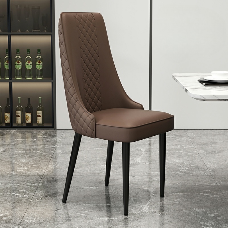 Comfortable and Stylish Faux Leather High Back Upholstered Chair for Kitchen and Dining