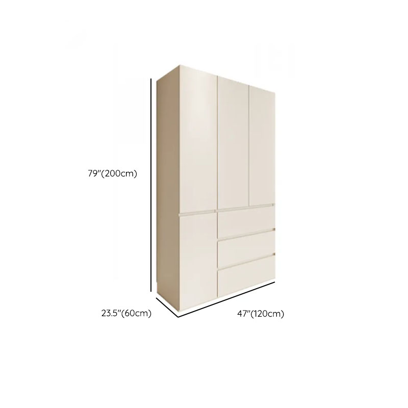 Beige Manufactured Wood Independent Wardrobe Closet with Soft Close Drawer, Soft Close Door, Interior Shelves, and Articulated Mechanism - image 6