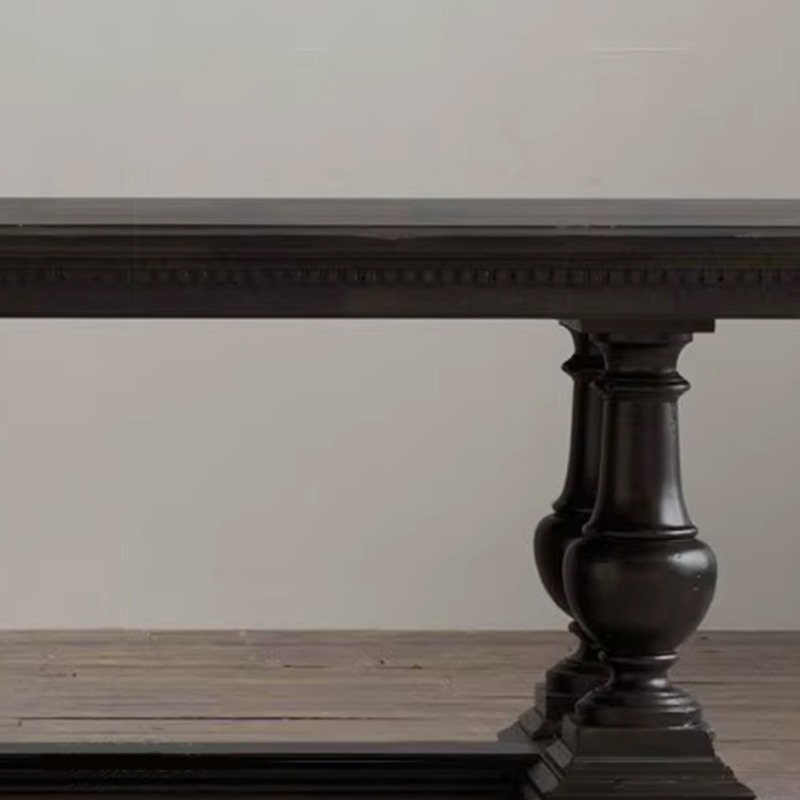 French Country Rectangle Wood Dining Table with Trestle Base, Full Assembly Needed - image 10