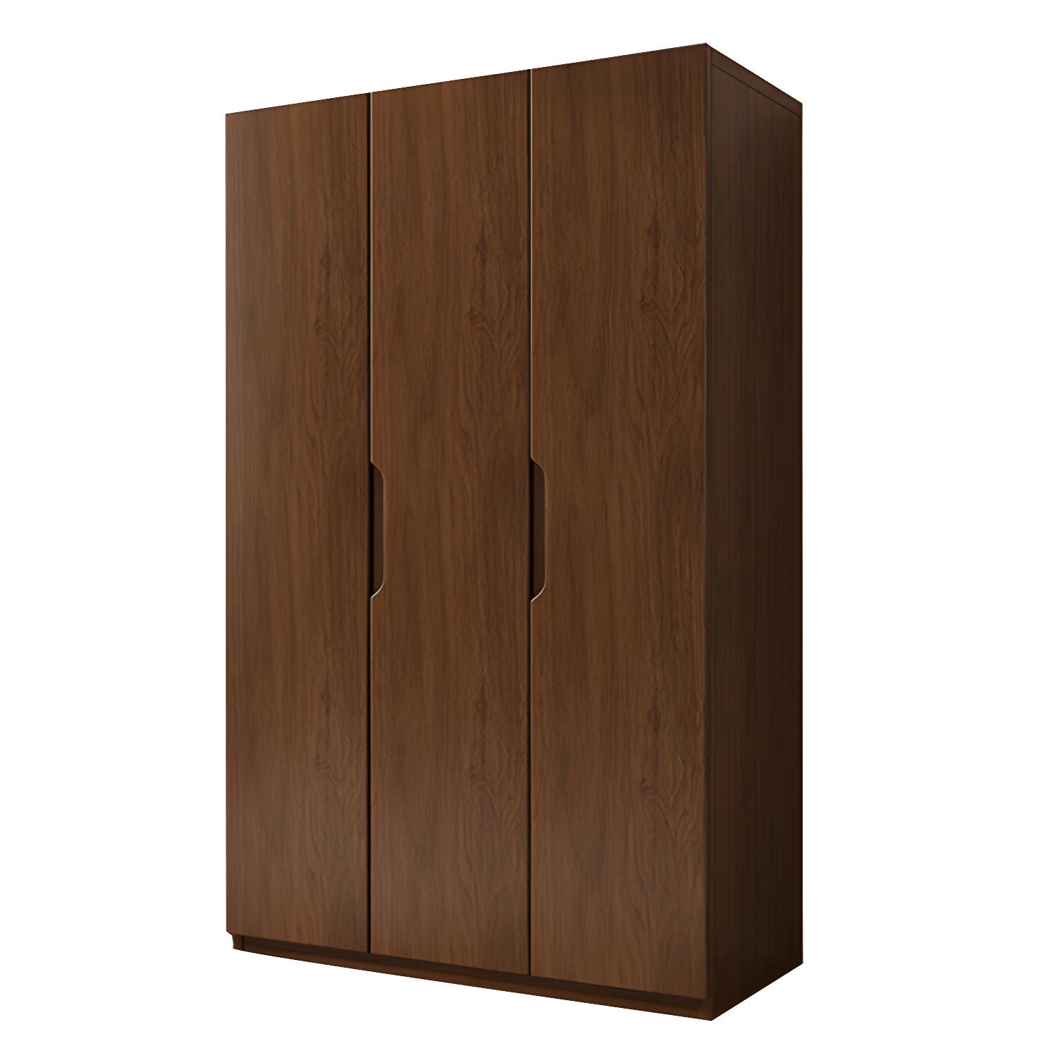 Solid Wood Wardrobe Armoire Contemporary Brown Storage Cabinet - image 5