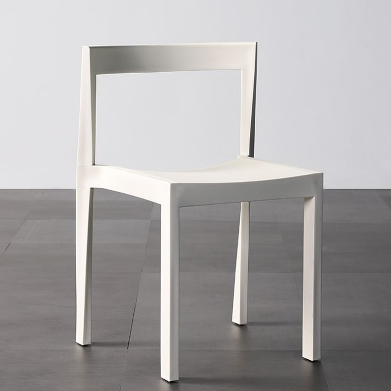 Simplistic Side Chair with Cerulean/Olive Green/Crimson Polymer Legs and Stackable Uncovered Back - image 7