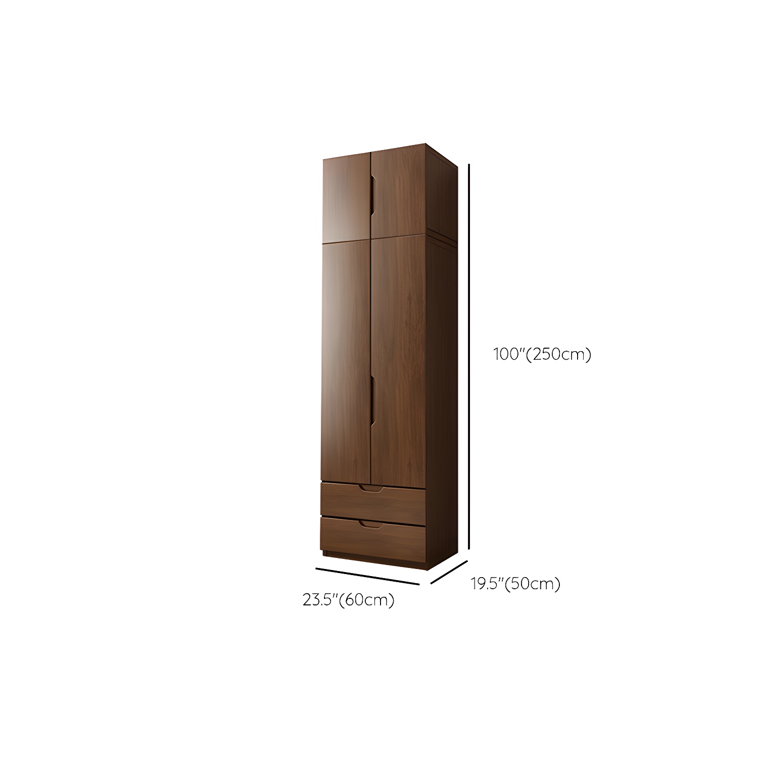 Contemporary Oak Solid Wood Wardrobe Freestanding Multifunctional Wardrobe - image 29