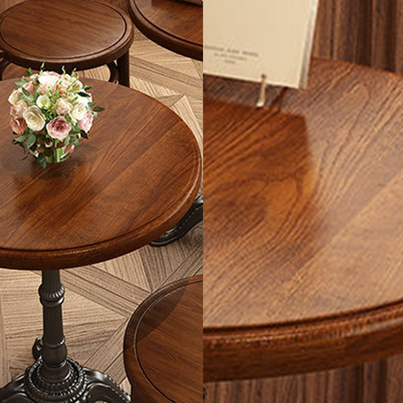 Standard Table Height Fixed Dining Table in Sand with a Natural Wood Tabletop for 2 in a Simplistic Style - image 6