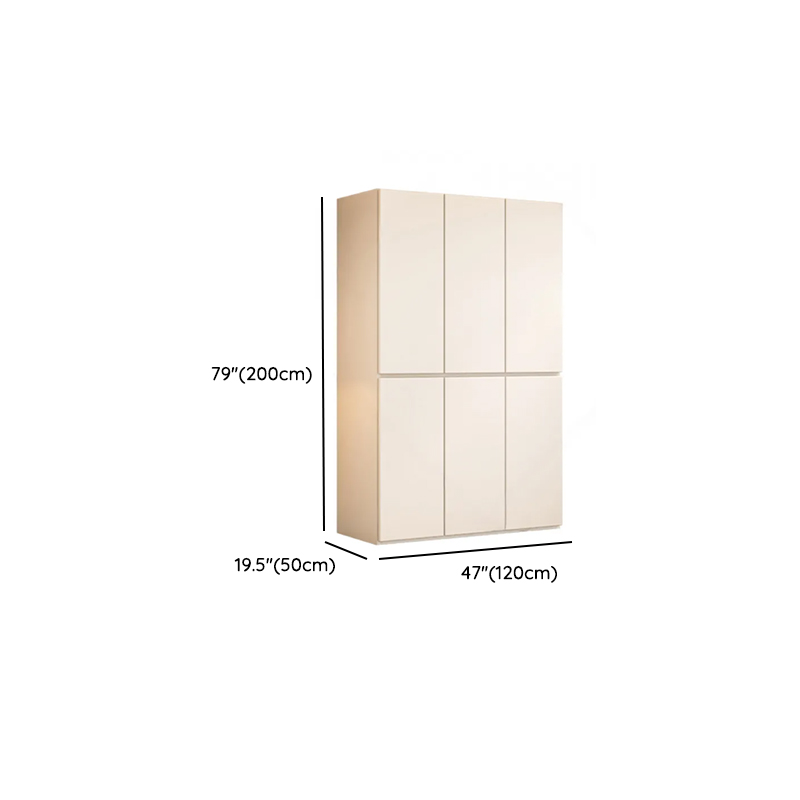 White Minimalist Wooden Independent Wardrobe Closet with 2 Drawers, Soft Close Door, and Interior Shelves - image 6