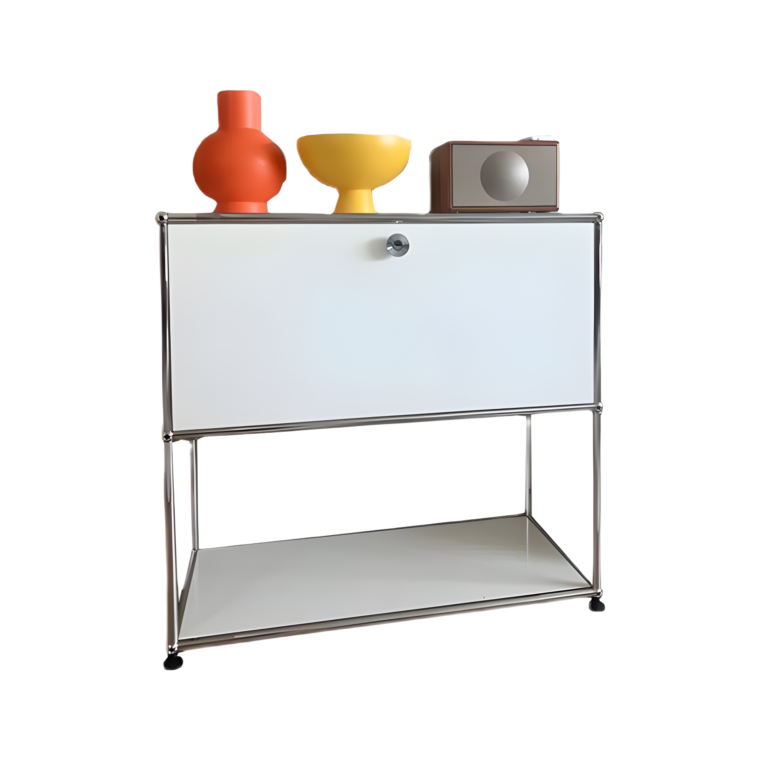 Stainless Steel Sideboard Modern Style Dining Sideboard with Locking Cabinet - image 8