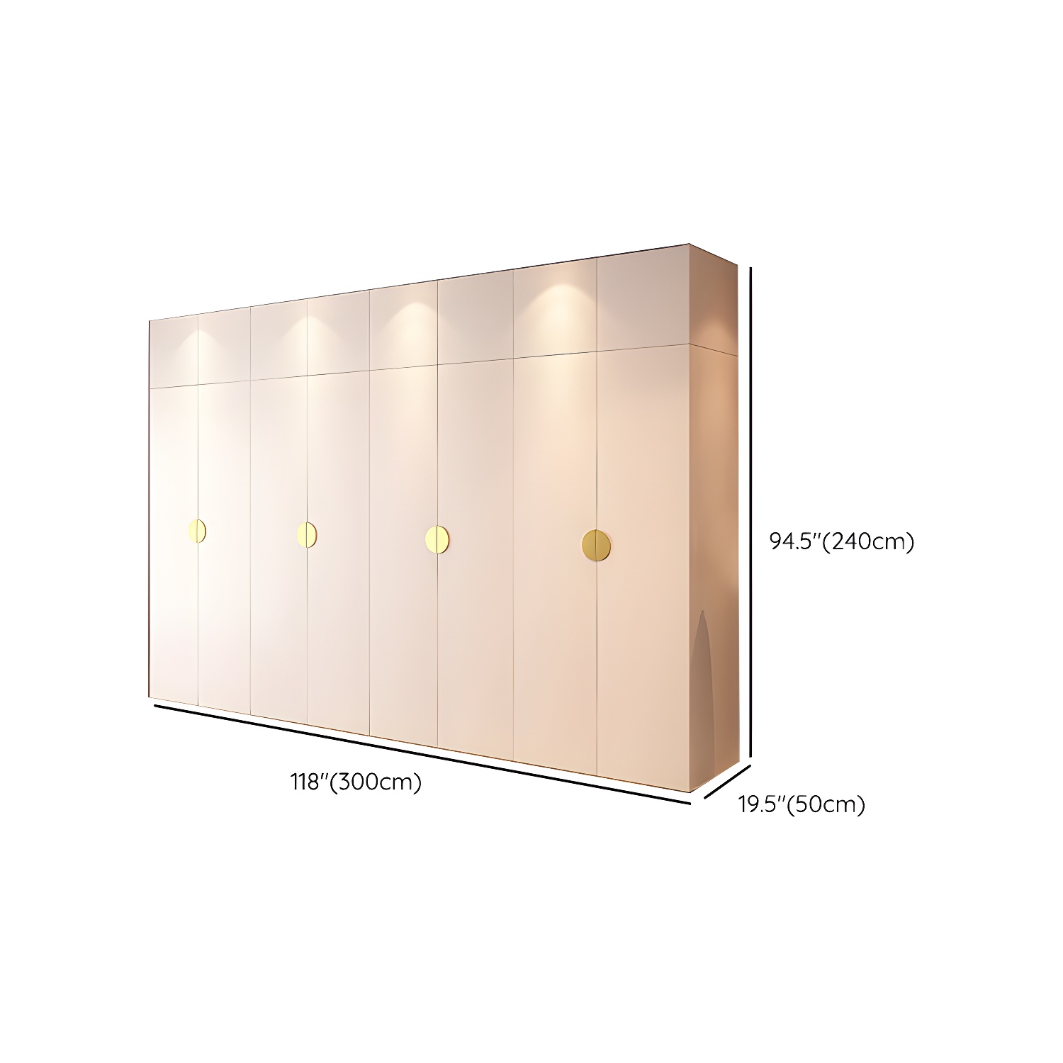 Chic White Wood Wardrobe Armoire with Clothing Rod & Shelves - image 27