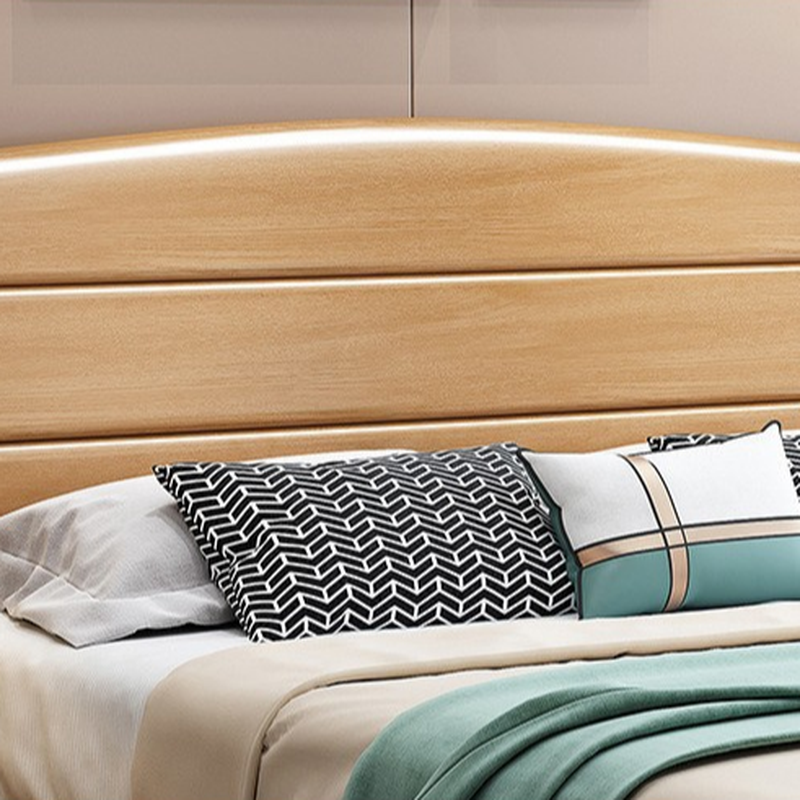 Natural Finish Solid Color Lumber Storage Bed/Pallet Bed Frame with 2 Storage Boxes, Bedroom - image 5