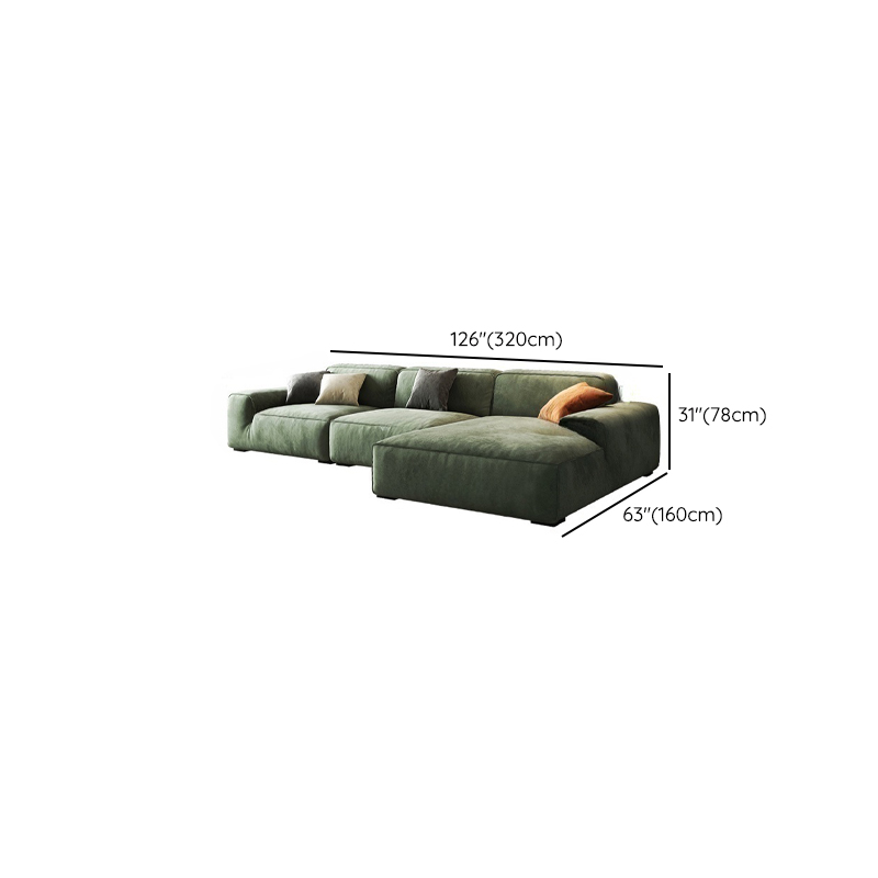Living Room Use L-Shape/Straight Pine Green Right Hand Facing/Horizontal Sofa Chaise/Sofa with Concealed Support - image 21