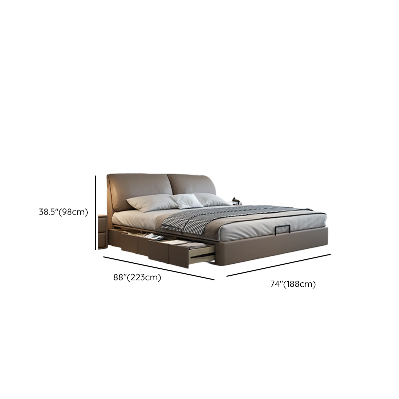 Storage Included Panel Bed with 3 Storage Boxes, Pine Wood Frame, and Sponge Upholstery - image 11