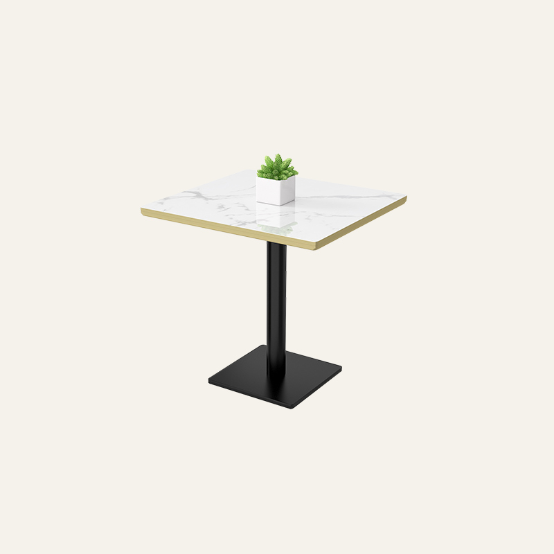 Minimalist/Luxurious Dining Table with Slate Stone Top, Fixed Table, Seats 4/2