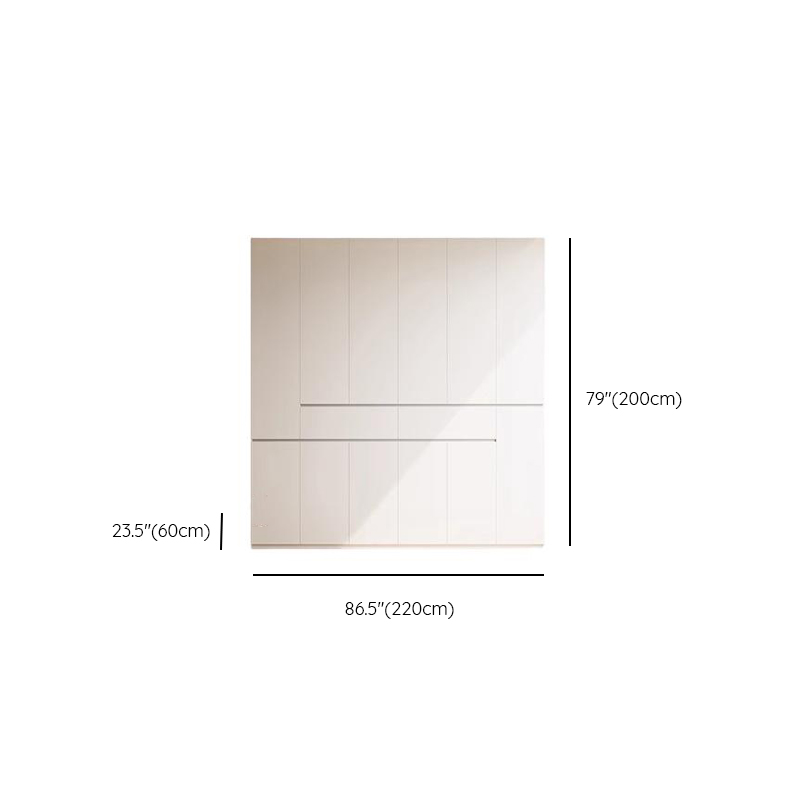 Chalk Minimalist Wood Cabinet Armoire with Soft Close Drawer and Door, Interior Shelves, and Clothing Rod - image 16