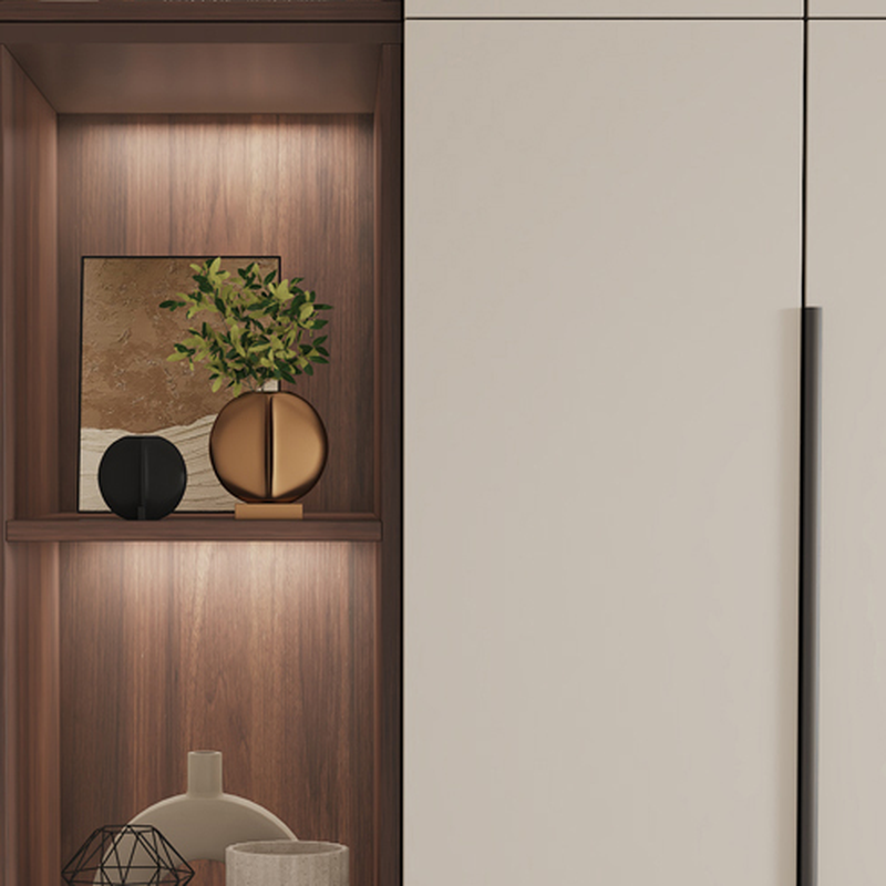 White Modish Manufactured Wood Independent Armoire Cabinet with Soft Close Drawer, Soft Close Door, and Interior Shelves - image 4