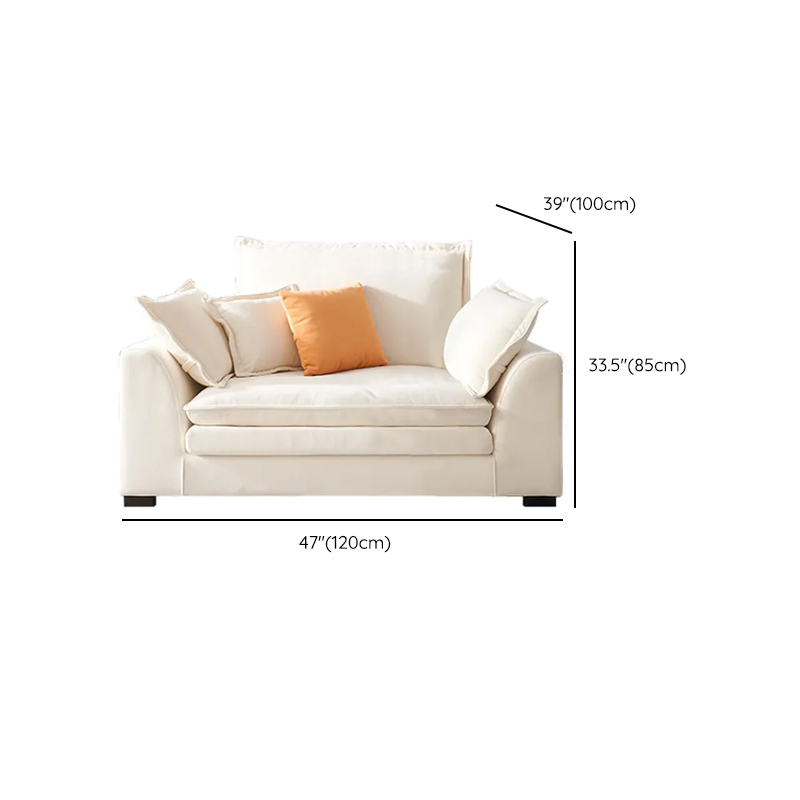 Minimalist Straight/L-Shape Horizontal/Right Sofa Couch /Sofa Chaise in Cream with Concealed Support - image 15