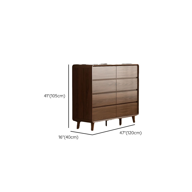 Cocoa Retro Rubberwood Semainier for Sleeping Quarters with 6 Drawers Horizontal - image 8