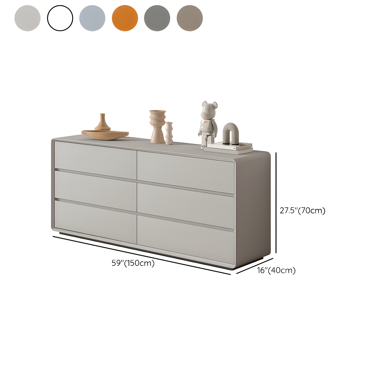 Modern Double Dresser with Drawers - Wood Finish, Horizontal Orientation, No Distressing - image 17