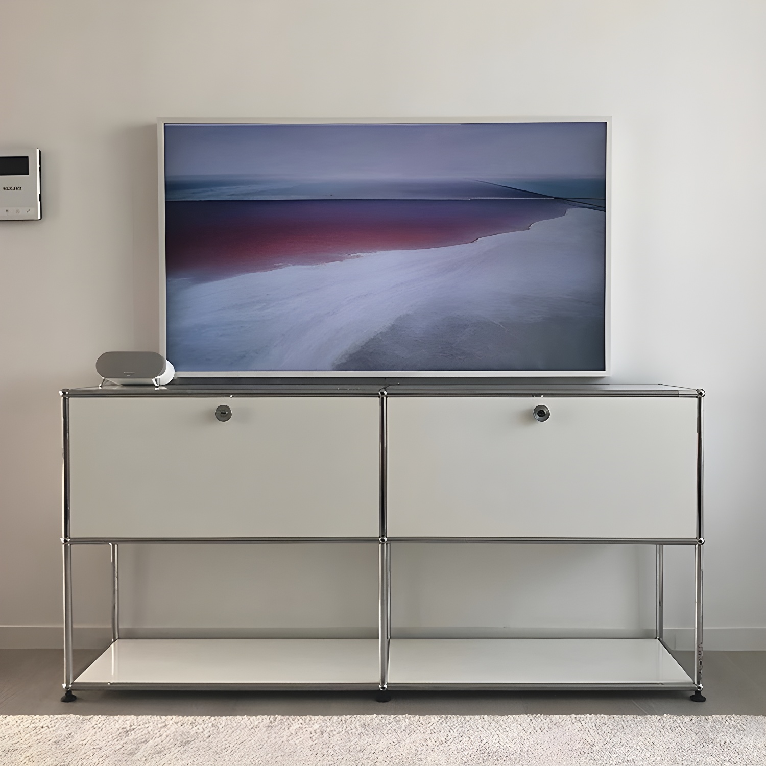Modern Storage Sideboard Metal Sideboard with Drawer for Home - image 3