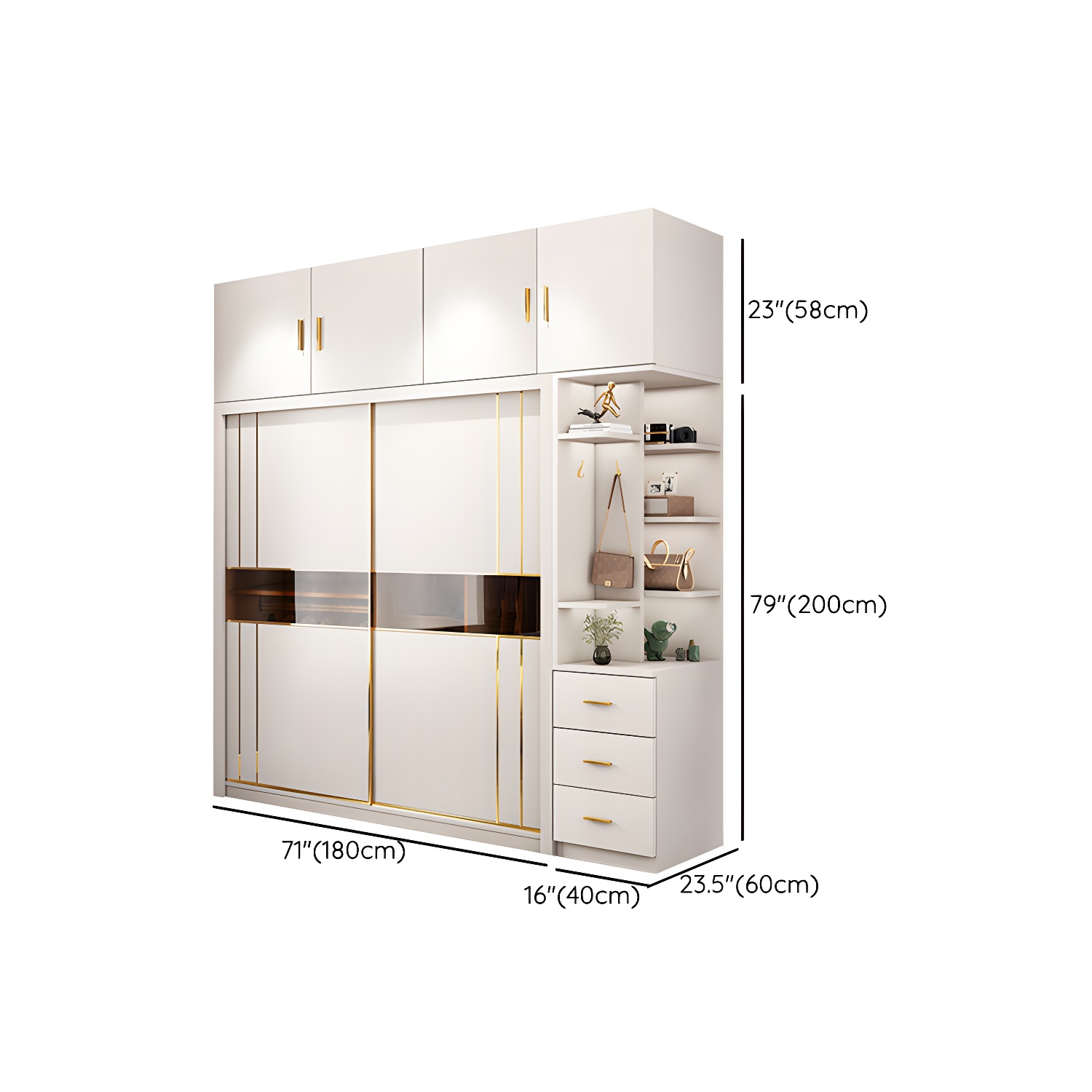 Modern Style Wardrobe Cabinet Glass Wardrobe Closet for Home - image 28