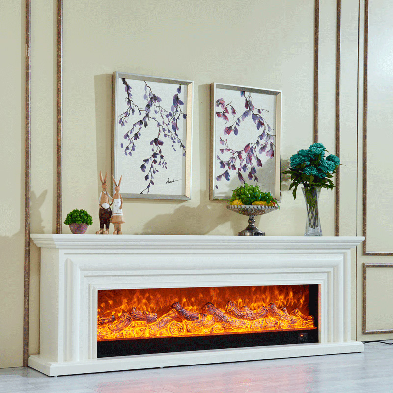 Sitting Room Use Rectangular TV Stand with Light, TV Stand Fireplace