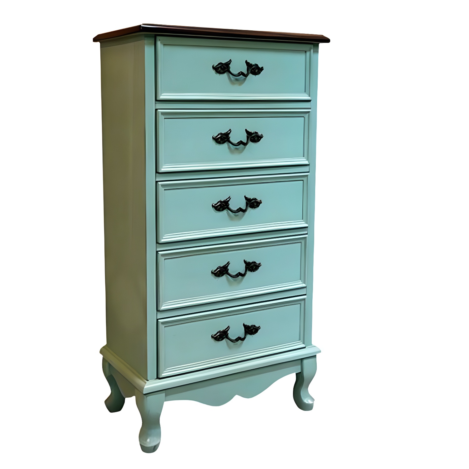 Bedroom Storage Chest Wooden Nautical Vertical Chest with Drawers - image 8