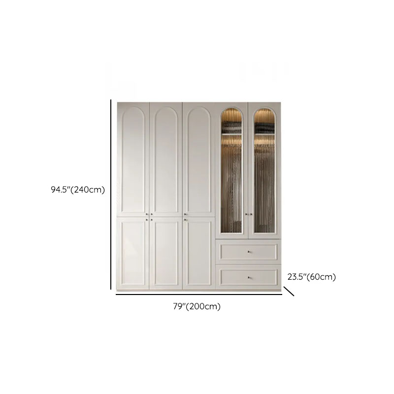 Casual Natural Wood Independent Armoire Cabinet with Soft Close Drawer, Soft Close Door, and Interior Shelves - image 44