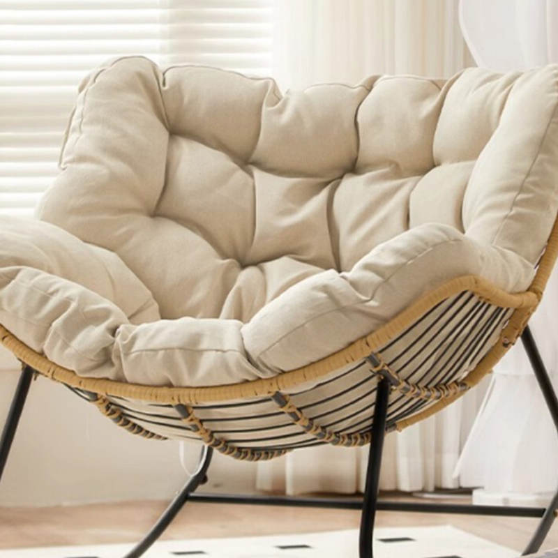 Midnight Black/Chalk/Cocoa Ergonomic Rocking Chair Couch with Rear Back, Stationary - image 10
