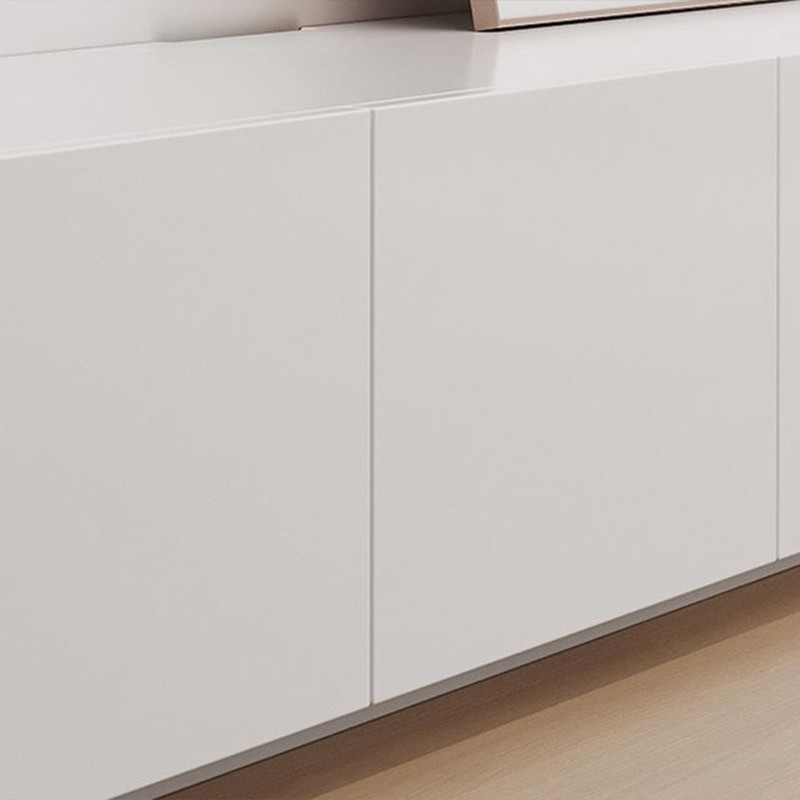 Modern White Long Over 67 inches TV Stand Featuring Without Legs Design and Self-Close Drawer Glides - image 8