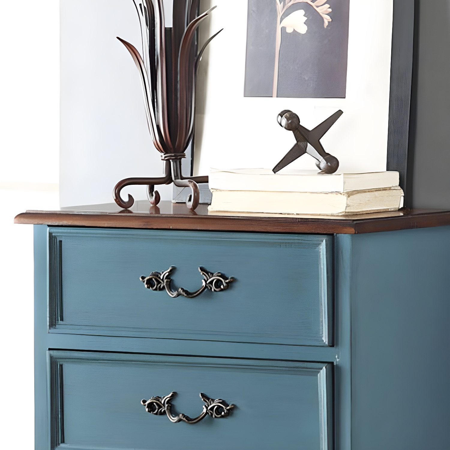 Bedroom Storage Chest Wooden Nautical Vertical Chest with Drawers - image 19