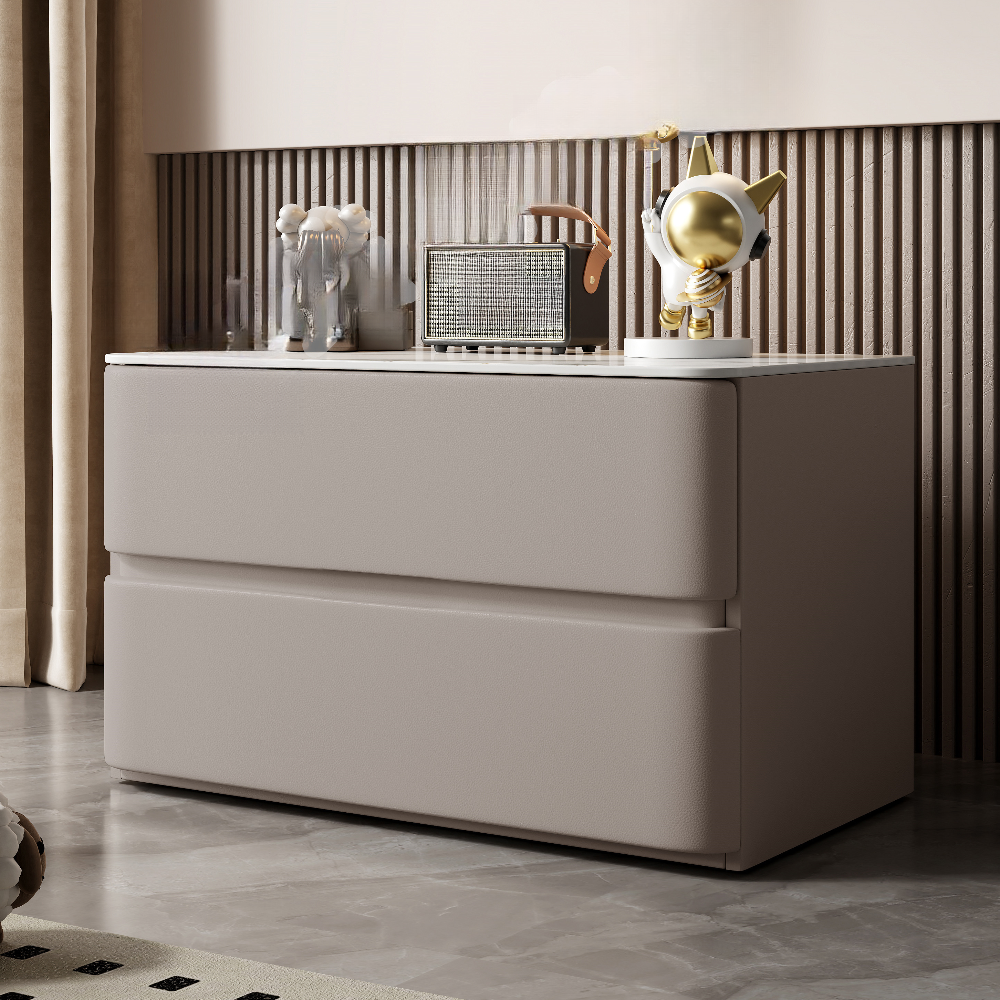 Artistic 2 Drawers Drawer Storage Bedside Table - image 4