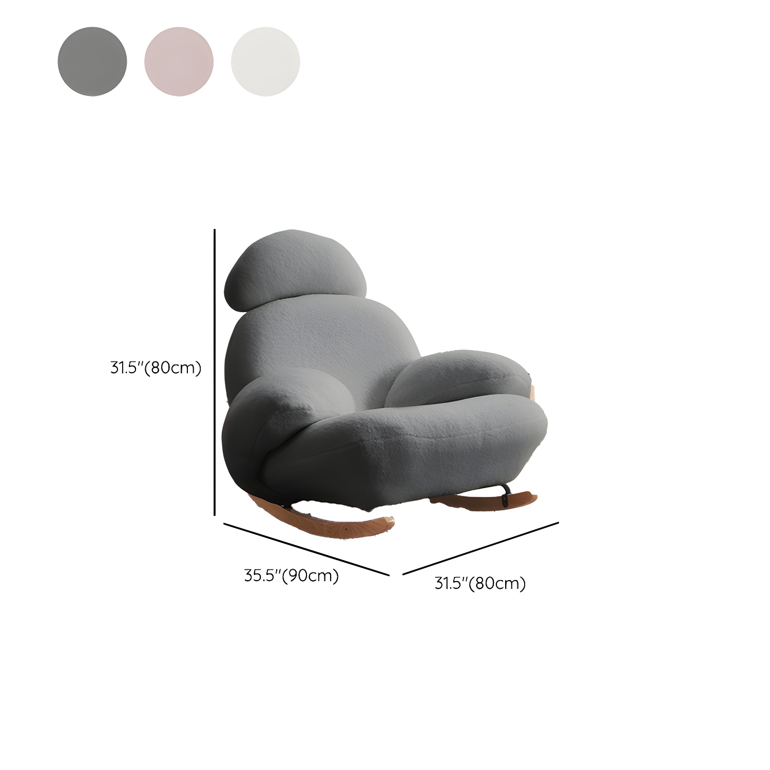 Spindle Living Room Contemporary Reclining Upholstered Rocking Accent Chair - image 27