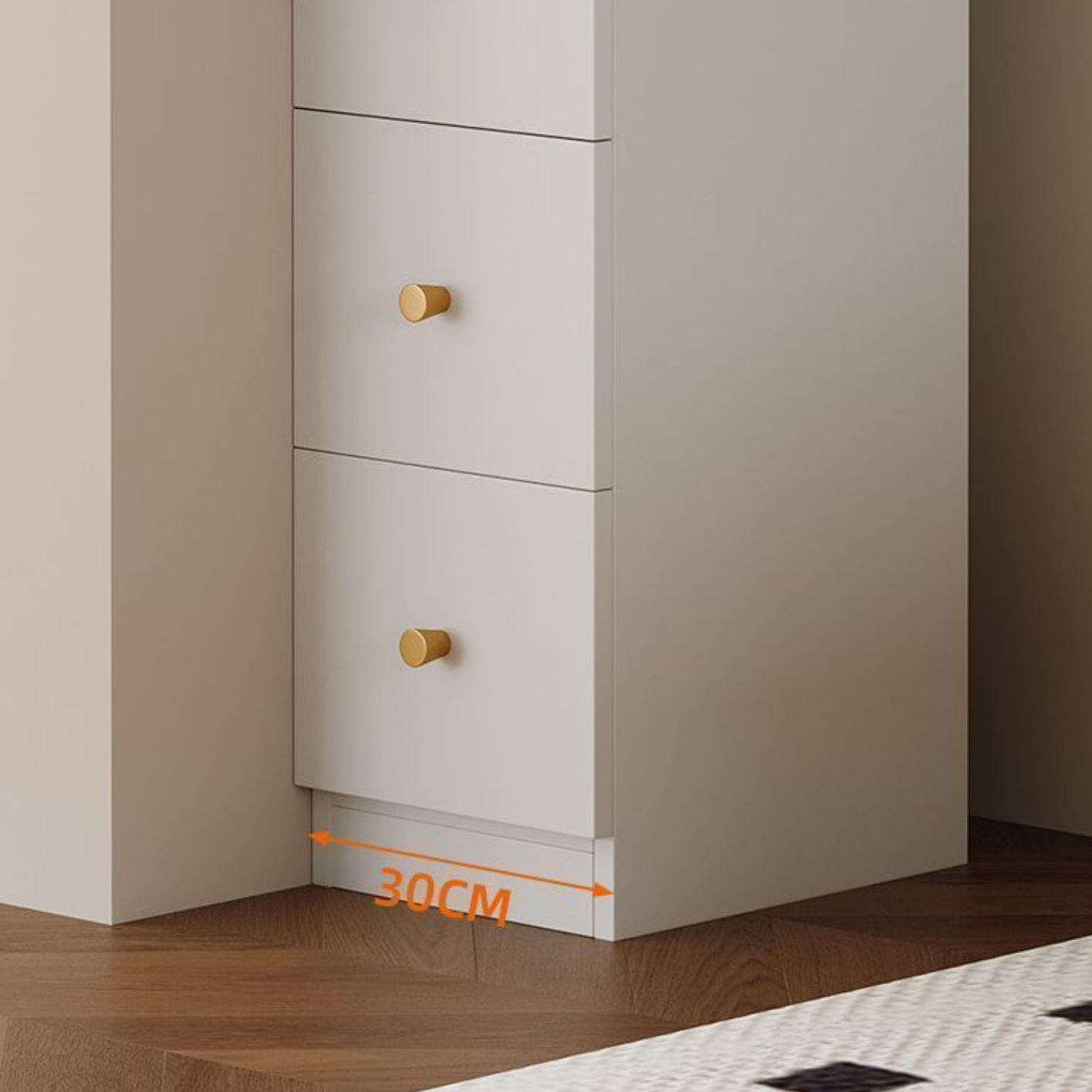 Detached Reclaimed Wood Utility Cabinet with Soft Close Drawer & Locker, Drawer Bars & Glass-panel Door - image 8