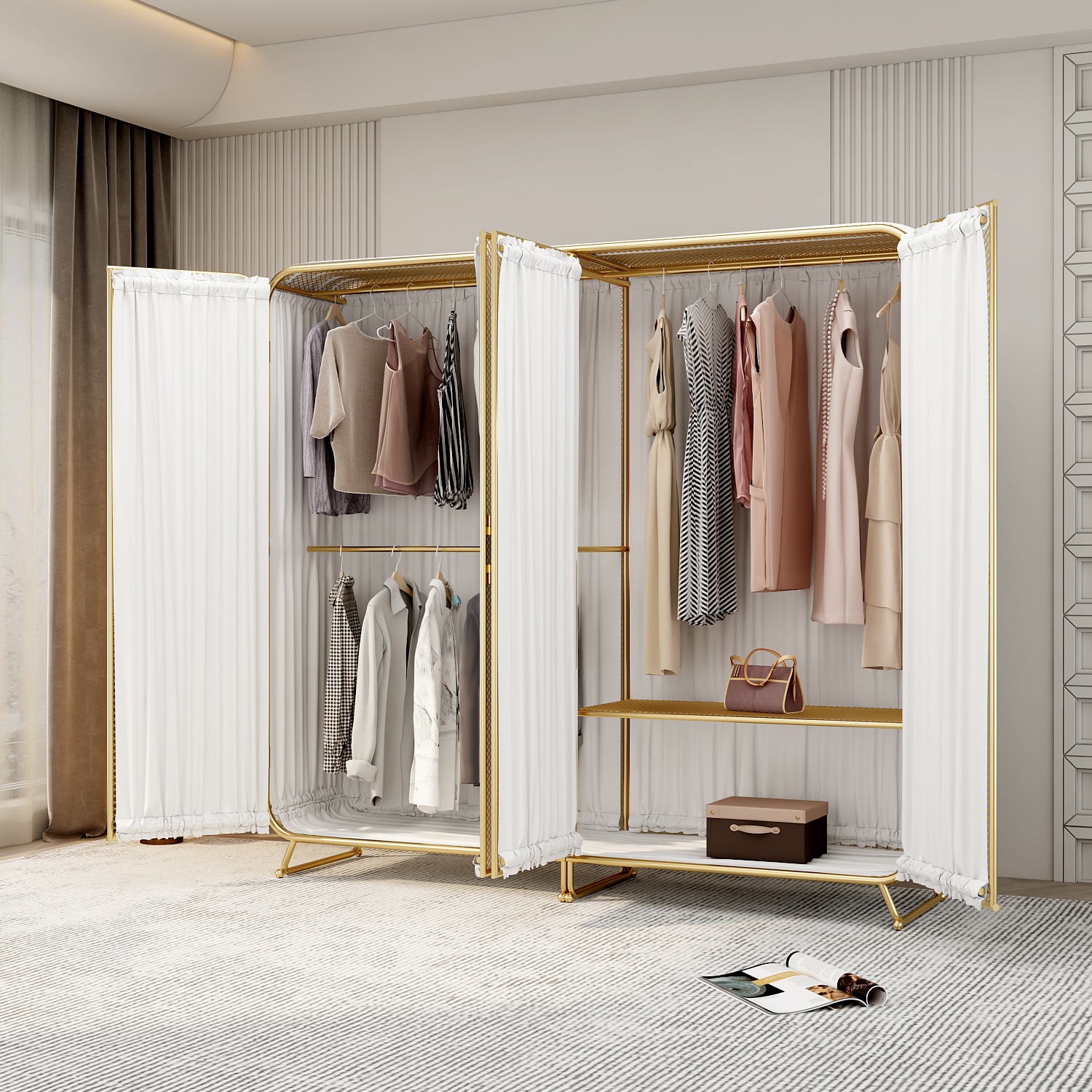 Modish Independent Alloy Almirah with Clothing Rod & Interior Shelves - image 7