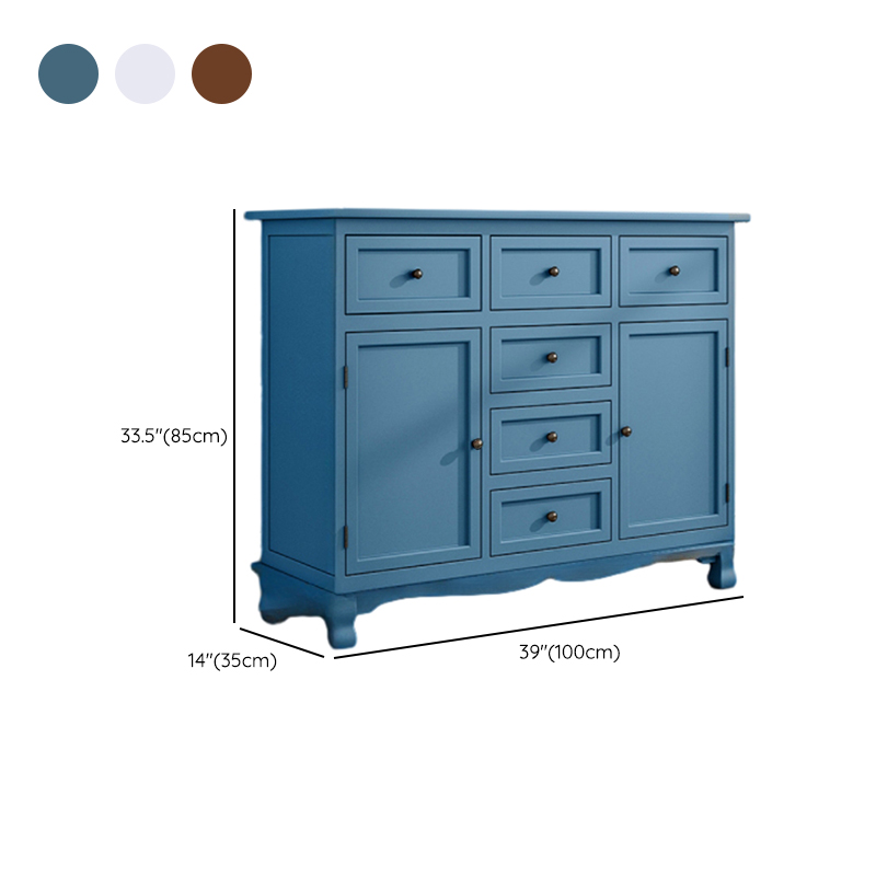 Independent Damp-proof Accent Chest/Accent Cabinet in Wood with Drawers in a Retro Style - image 14