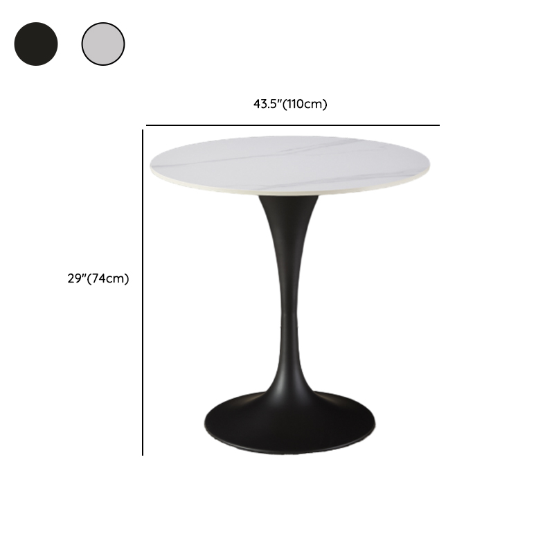 Chalk Circular Stone Art Deco/Glamorous Dining Table for 2, Scratch-immune & Fixed Table - image 18