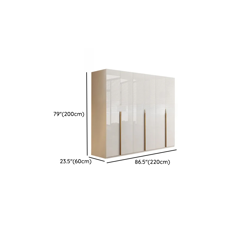 Chalk Minimalist Laminate Cabinet Armoire with Soft Close Drawer, Soft Close Door, Interior Shelves, and Clothing Rod - image 17